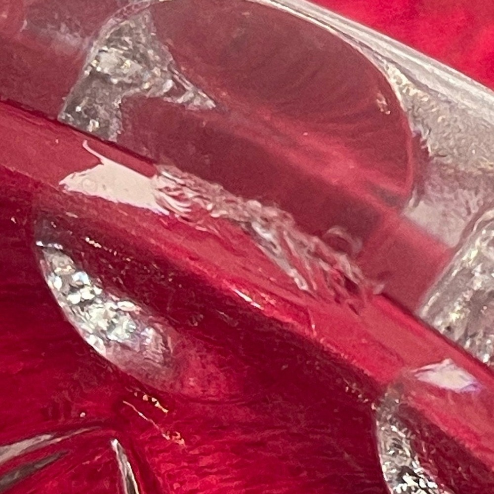 Vintage Princess House Crystal Ashtray Royal Highlights Diamond Pattern 7" Heavy - Picture 5 of 9